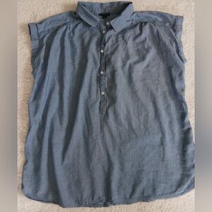Ann Taylor Casual Denim Blue with Button Shirt